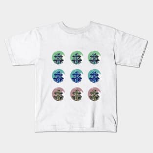 Festive Green Blue Decorated Christmas Tree Holidays Kids T-Shirt